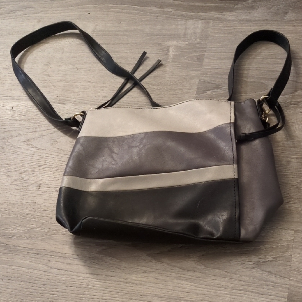 Relic Gray Color Block Crossbody Handbag
